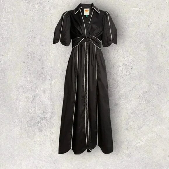 FARM Rio Dresses & Skirts - NEW FARM RIO Tie Belt Shirtdress black white size M